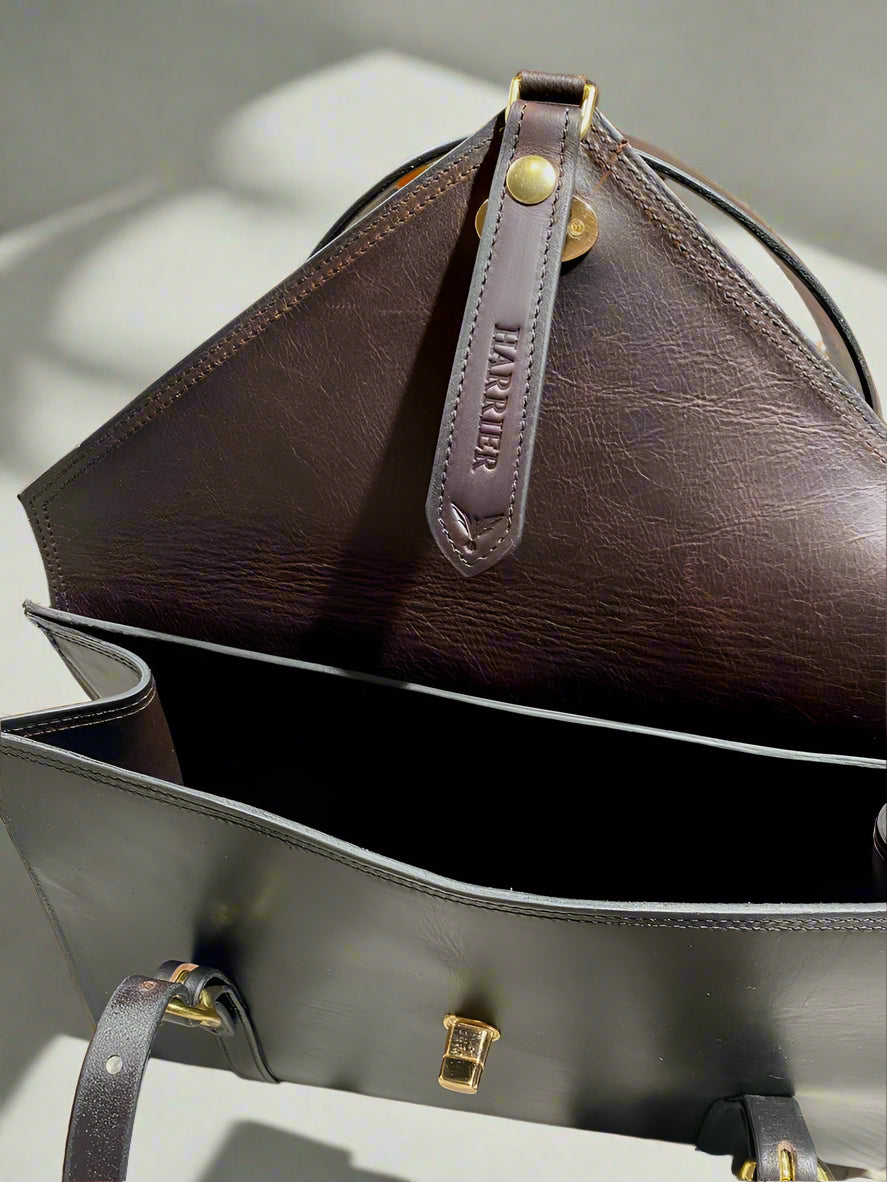 Havana NZ leather on brass hardware