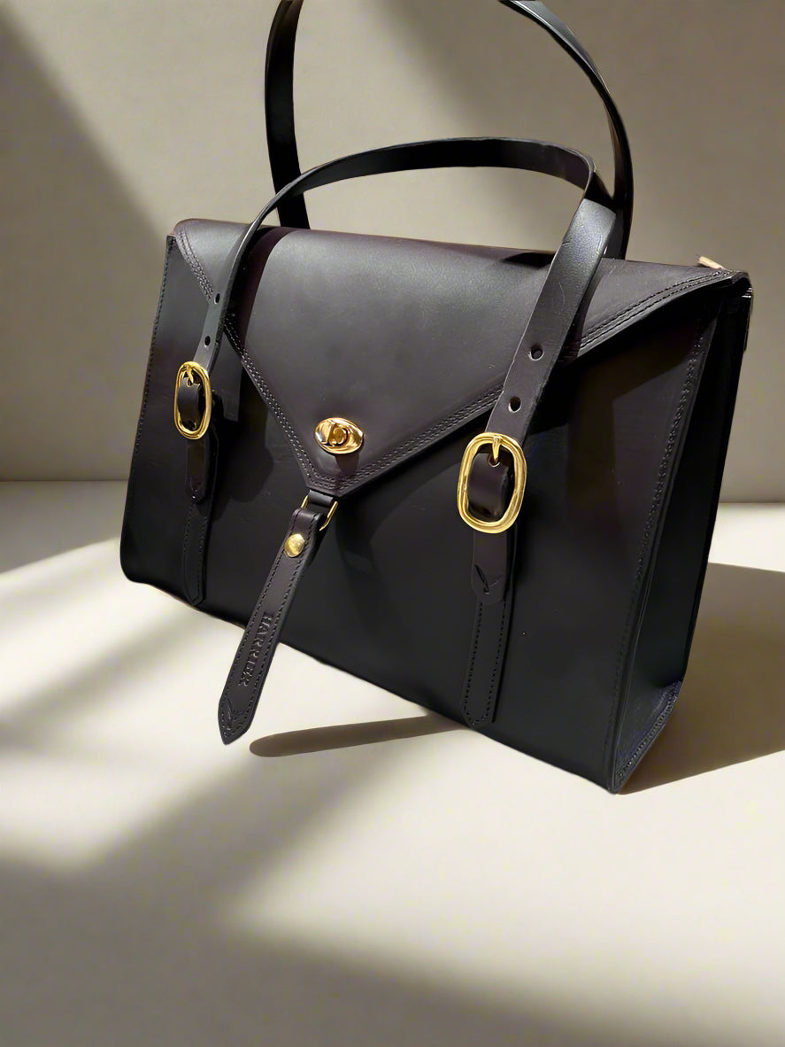 Havana NZ leather on brass hardware