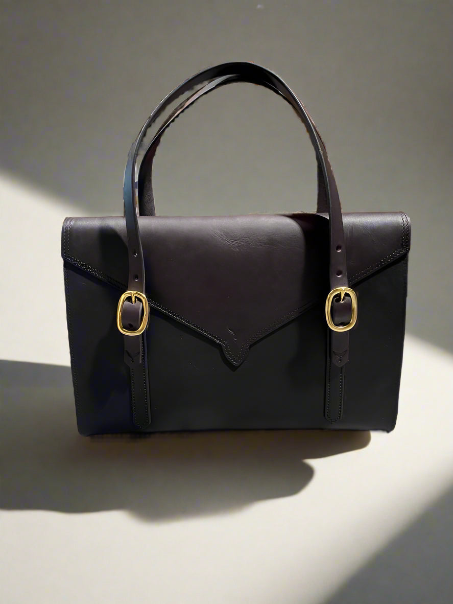 Havana NZ leather on brass hardware
