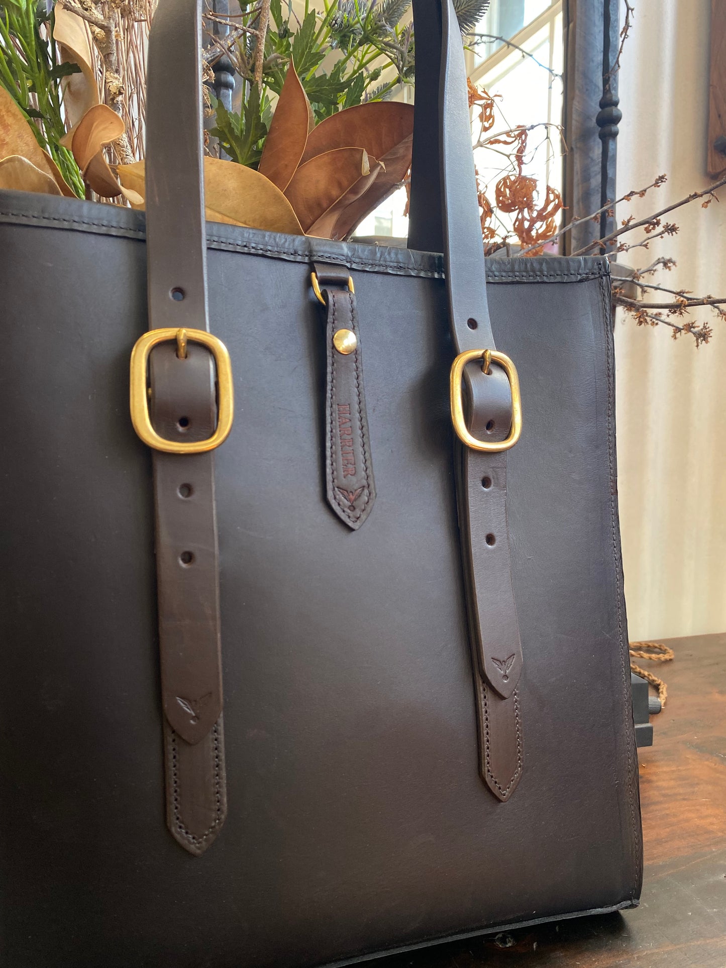 Havana NZ leather with gold hardware