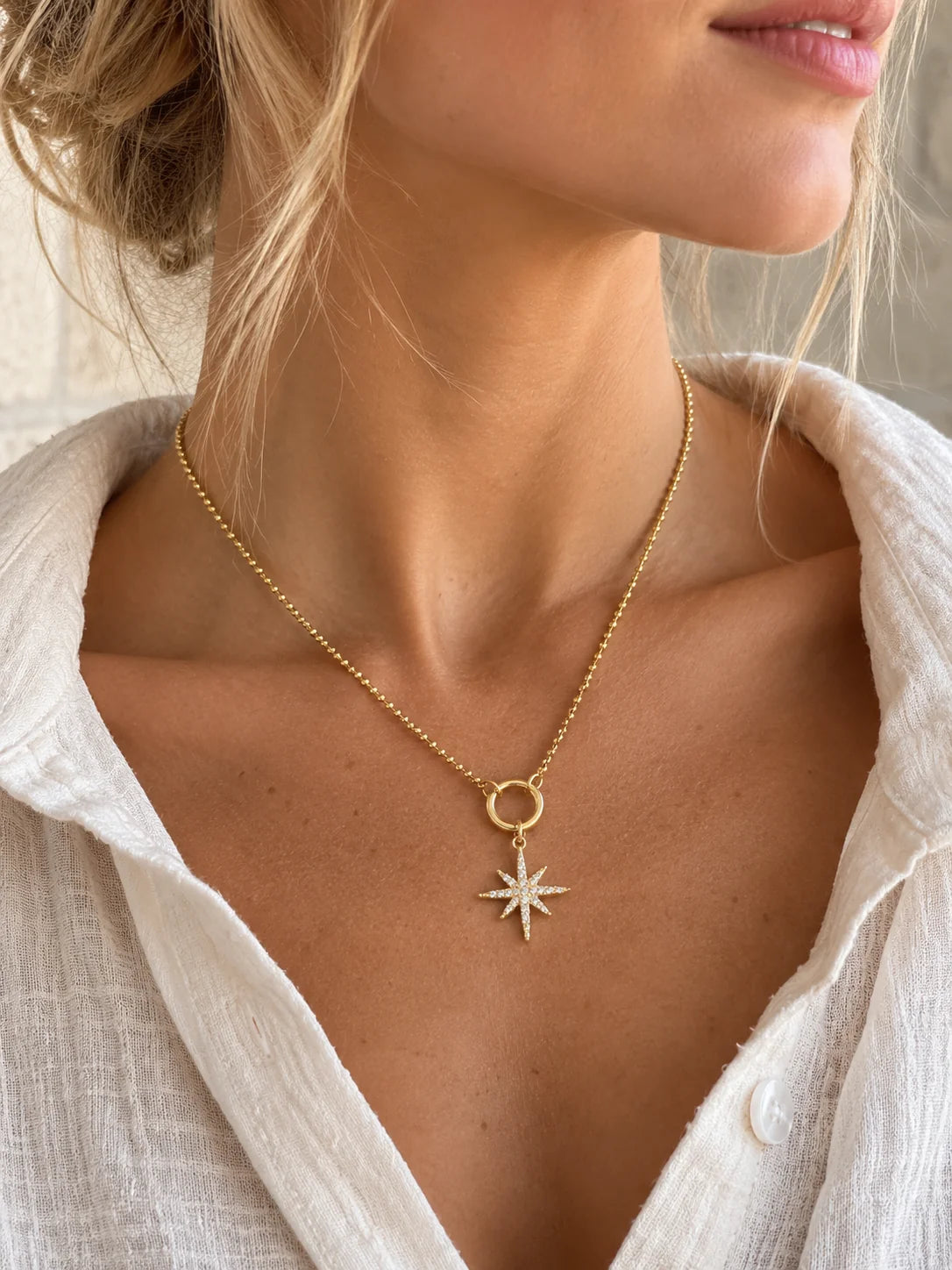 Star Spring Clasp Necklace