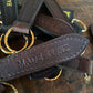 Whisky leather with plain embossed font 
