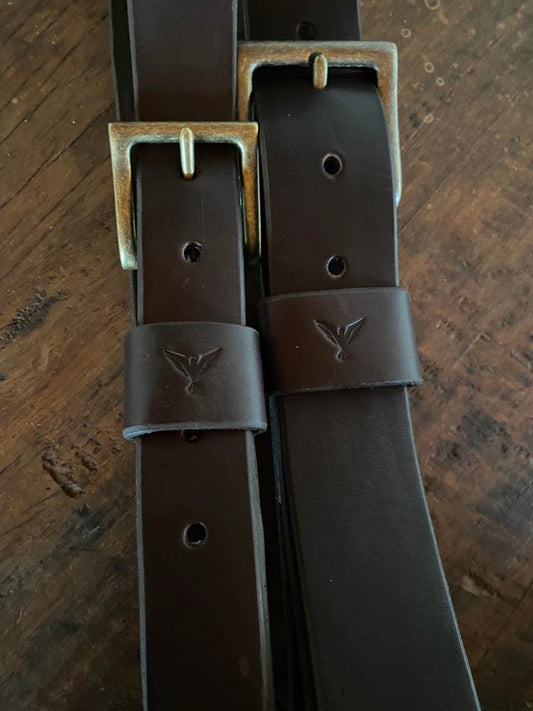 Luxury Italian Leather Belt Men's 42mm