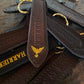 Whisky leather with gold embossed font 