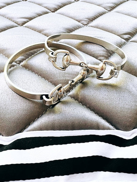 Equestrian Snaffle Bangle - 925 Stirling Silver Plated