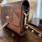 Whisky brown with gold hardware