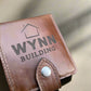 Leather laser engraved wallet - Example 