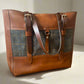 Scotch NZ leather with grey harris tweed on silver hardware 