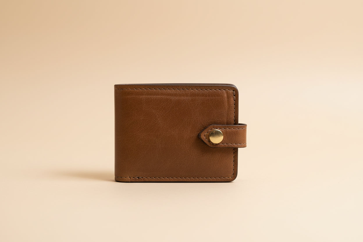 New Zealand Leather Wallet, Tan. 