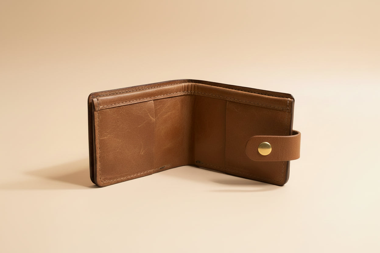 New Zealand leather wallet inside view 