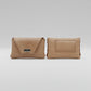 Fawn NZ Leather with Silver Hardware belt bag front and back.