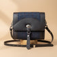 Helm Bag made out of Havana NZ Leather and Navy Harris Tweed. 