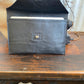 Havana NZ leather laptop case with silver closure.