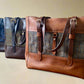 From left to right, havana with navy tweed, walnut with forest tweed and scotch with grey tweed.