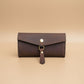 Ladies wallet, Walnut, front view 