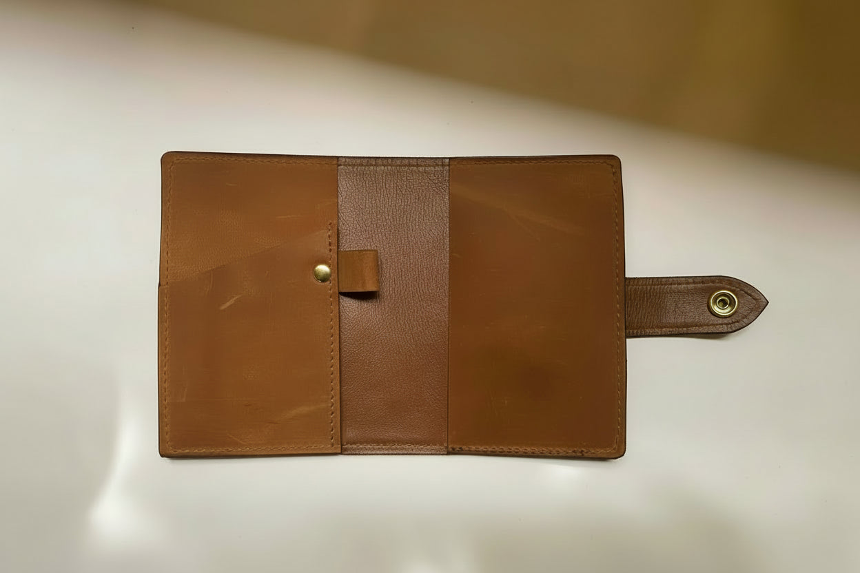 New Zealand Leather Passport Holder - Scotch 