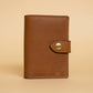 New Zealand leather passport holder - scotch front. 
