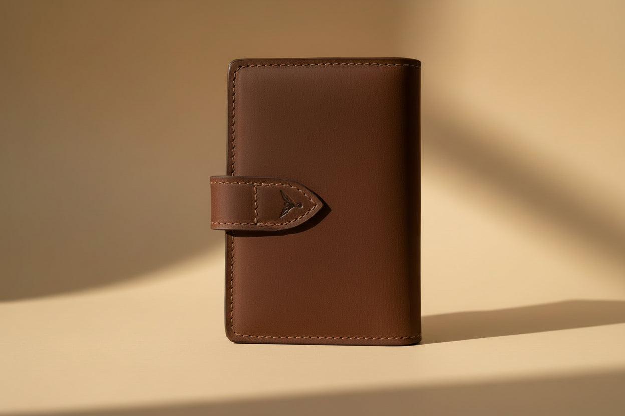 New Zealand Leather Passport Holder in Walnut brown 