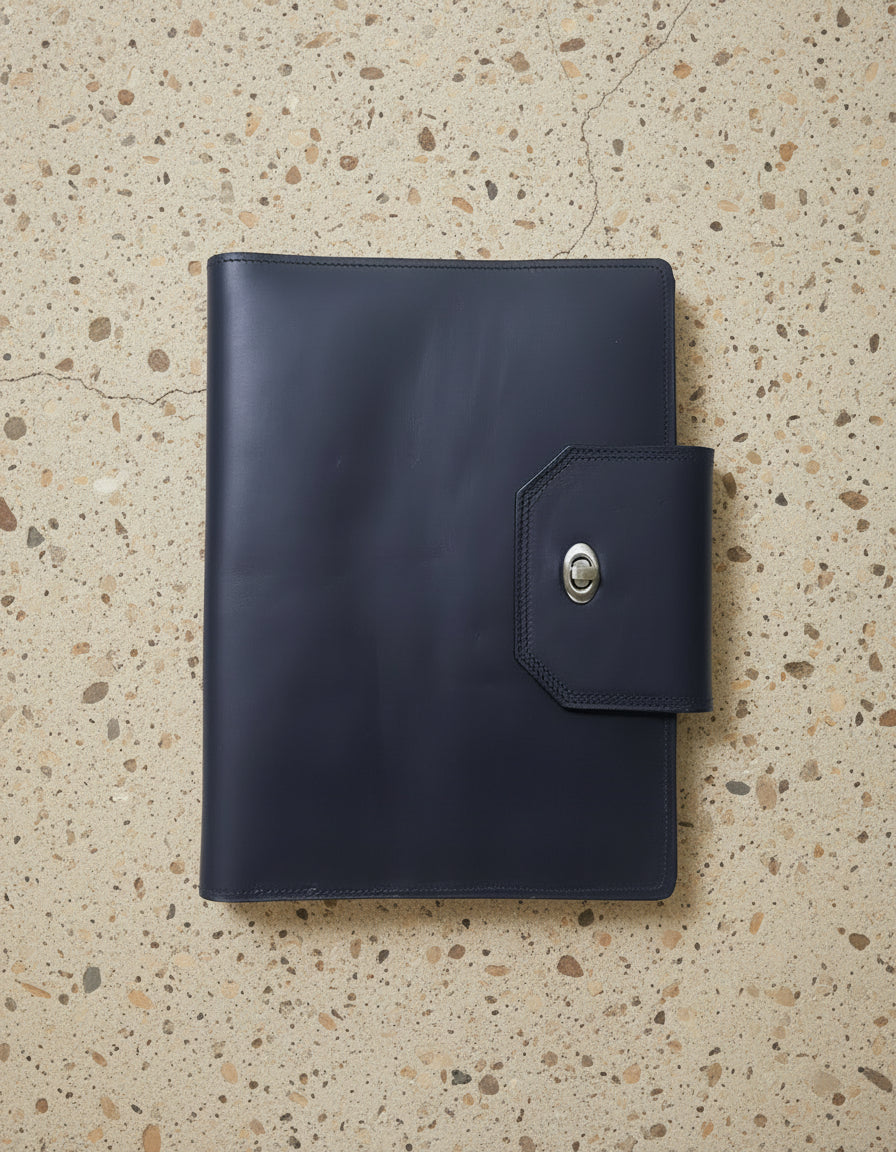 Compendium in Havana NZ leather with silver fittings 