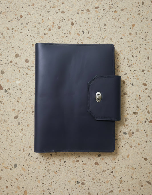 Compendium in Havana NZ leather with silver fittings 